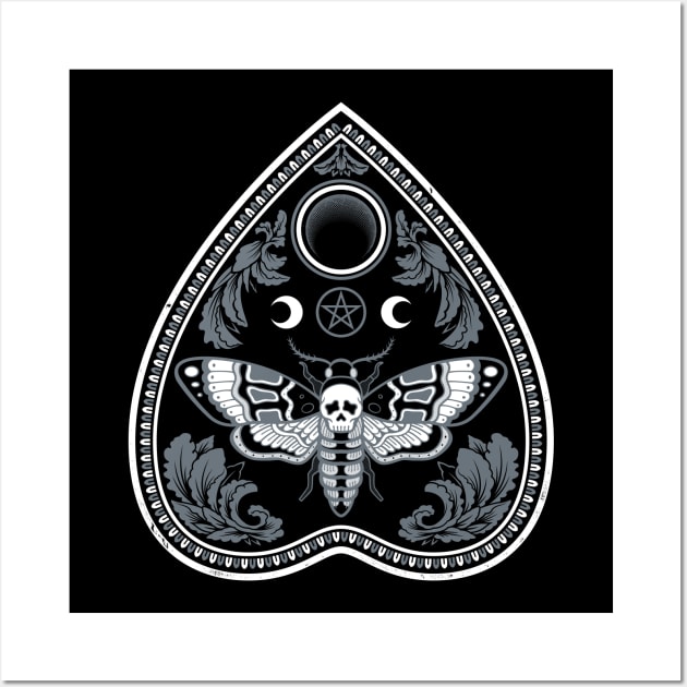 Deaths Head Moth - Goth Grunge Witchcore - Planchette Wall Art by Nemons